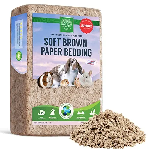 Jumbo bag of beige, fluffy Small Pet Select Premium Paper Bedding for small animals.