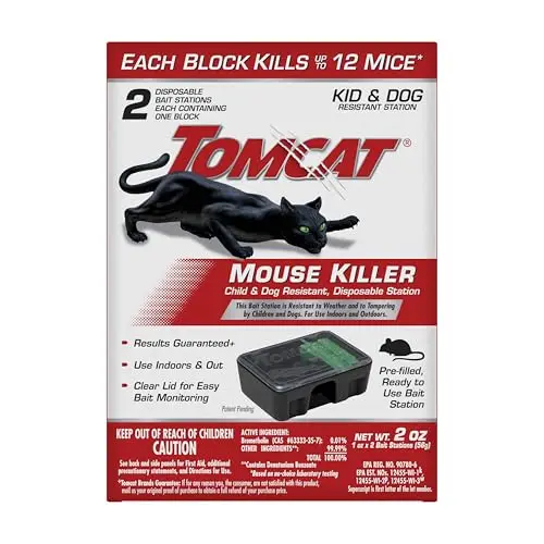 Tomcat Mouse Killer Disposable Station for outdoor and indoor mouse control