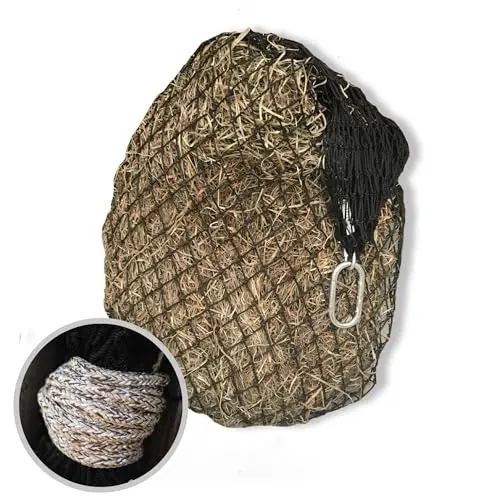 Hay Chix Oat-colored marine-grade nylon hay net for horses