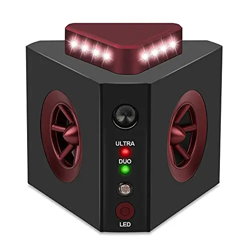 Loraffe 4-in-1 ultrasonic rodent repellent with strobe lights