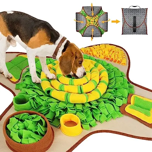 HOPET large square snuffle mat for dogs with feeding pockets