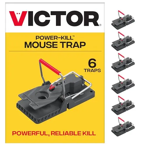 Victor Power-Kill plastic mouse traps, 6-pack
