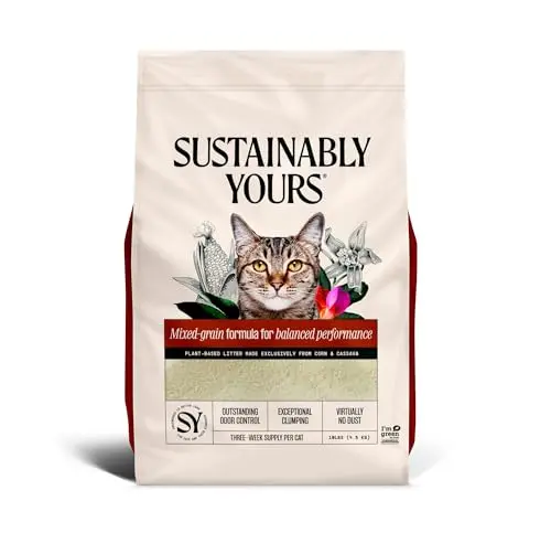 Sustainably Yours Mixed-Grain Formula Cat Litter in a bag