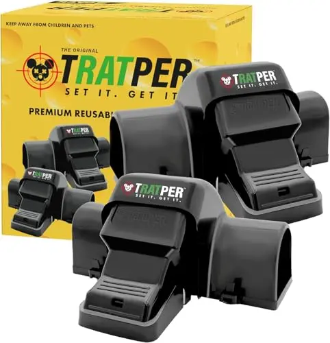 TRATPER covered rat trap with dual tunnel design for pet safety
