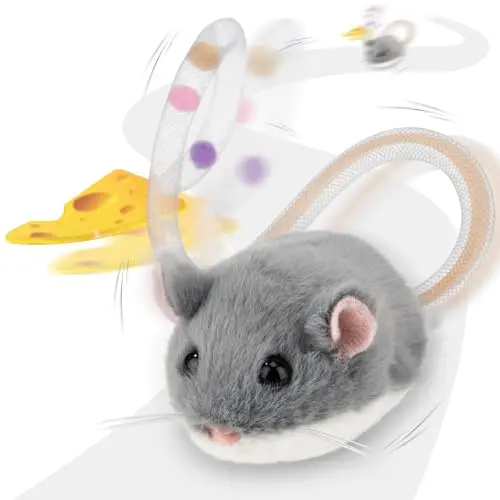 Migipaws interactive rolling mouse with wiggling tail and motion sensor