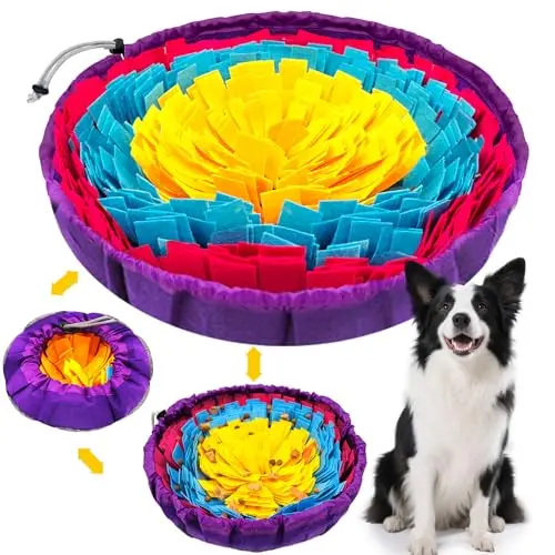 PETCARE purple adjustable snuffle mat that converts into a bowl